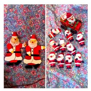 Antique vintage Christmas ornaments Santa bundle